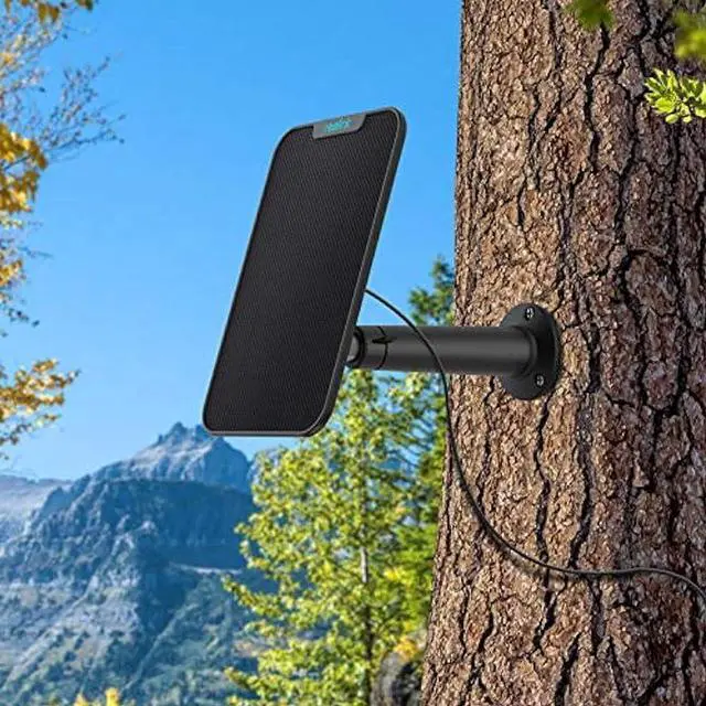 Alt view image 3 of 6 - REOLINK Solar Panel Power Supply Designed for Wireless Outdoor Security Camera Rechargeable Battery Powered Reolink Go Plus/Argus Eco/Argus 2E/Argus 3 Pro/Argus PT, Non-Stop Charging (Black)
