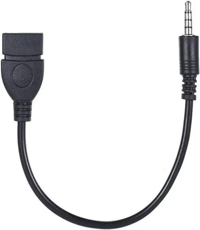 Alt view image 3 of 3 - 3.5mm AUX Audio Plug to USB A Female Car Adio Adapter Cable Converter Car Radio for Car Stereos, Car GPS, CD, DVD Audio Black