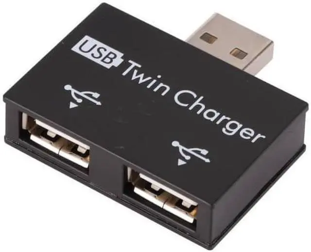 Alt view image 3 of 6 - Mini USB Hub 2 Ports USB 2.0 Splitter Charger Adapter Converter Kit for Mobile Phone PC Computer Tablet Mouse Keyboard