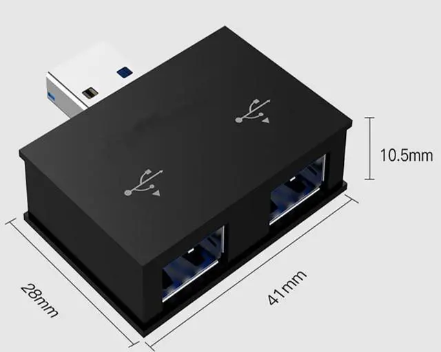 Alt view image 5 of 6 - Mini USB Hub 2 Ports USB 2.0 Splitter Charger Adapter Converter Kit for Mobile Phone PC Computer Tablet Mouse Keyboard