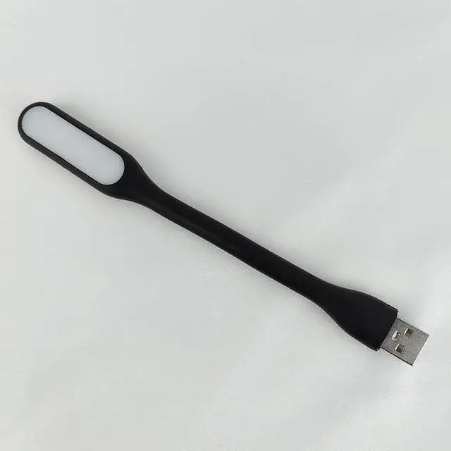 Alt view image 2 of 3 - USB Lamp LED Mini Light Laptop Computer Notebook Reading Lamp Silicone Gooseneck Black