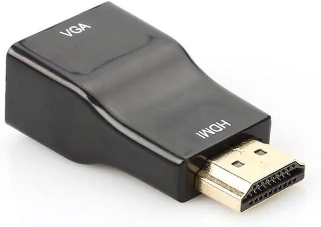 Main image of HDMI to VGA Adapter Converter, 1080P Male to Female Cord for Computer, Desktop, Laptop, PC, Monitor, Projector, HDTV, Xbox and More (Black)