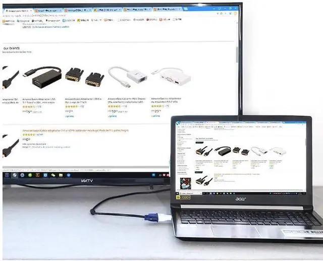 Alt view image 2 of 2 - HDMI to VGA Adapter Converter, 1080P Male to Female Cord for Computer, Desktop, Laptop, PC, Monitor, Projector, HDTV, Xbox and More (Black)