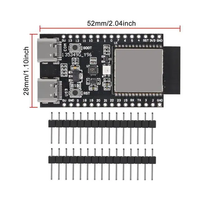Alt view image 4 of 5 - anicorn 2PCS ESP32-C6 ESP32 ESP32c6 WiFi+Bluetooth Internet of Things Dual Type-C Development Board ESP32 Core Board ESP32-C6-DevKit C