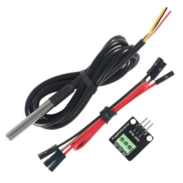 Alt view image 2 of 5 - anicorn 10Pack DS18B20 Temperature Sensors Kit 1m/39.3" Cable Waterproof with Stainless Steel Probe for Arduino Raspberry Pi