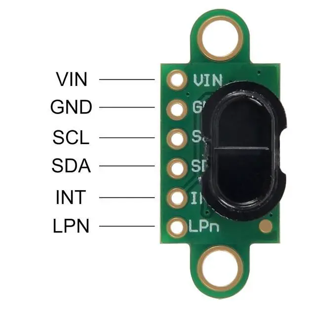 Alt view image 5 of 6 - anicorn 1PCS VL53L5X V2 TOF Wide Field Time of Flight Multi Area Laser Ranging Sensor Module VL53L5CX with Cove for Arduino Sensors