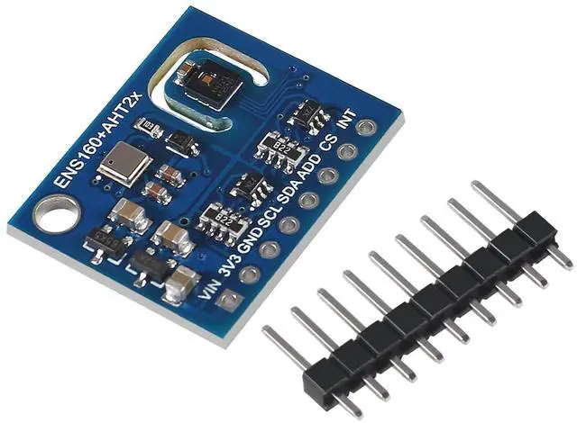 Alt view image 4 of 6 - 2PCS ENS160+AHT21 Carbon Dioxide CO2 eCO2 TVOC Air Quality and Temperature and Humidity Sensor Replace CCS811 for Arduino