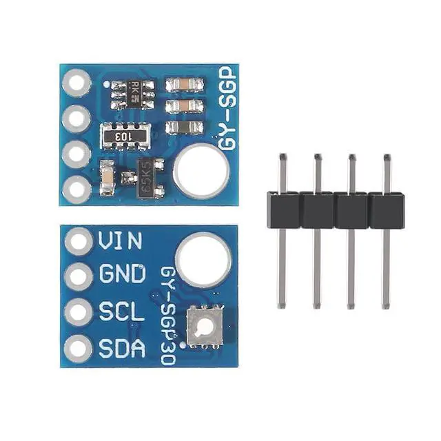 Alt view image 2 of 6 - 2PCS SGP30 Air Measurement Gas Sensor TVOC/eCO2 Air Quality Carbon Dioxide Detector to Replace CCS811 Carbon Dioxide CO2 VOCs Air Quality Gas Sensor Module for Arduino 2PCS