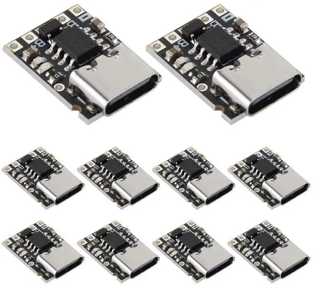Main image of anicorn 10PCS TP4057 1A Lithium Battery Charging Protection Board Module with Protection Type-C USB Charging Boards 3.7V 4.2V TP4056 Upgraded
