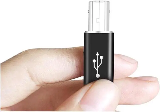 Alt view image 5 of 7 - USB B to USB C Adapter (2 Pack) USB-C Female to Printer Male Converter USB Type C to Midi USB B Connector Support Data Sync Compatible with Printer Scanner Fax Machine Electronic Piano