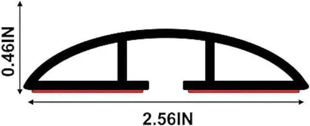 Alt view image 2 of 3 - 10Ft Floor Cord Cover Silicone Cable Protector Easy to Install Durable Wire Organizer and Hider Ideal Extension Cord Cover for Home, Office, Garage (Black-10Ft)