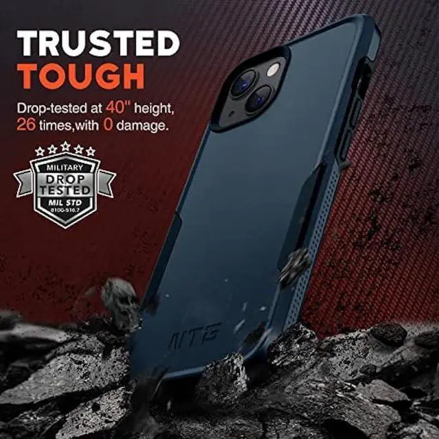 Alt view image 2 of 4 - NTG Military Shockproof iPhone 14 Case, iPhone 13 Case [2 Layer Structure Protection] [Military Grade Anti-Drop] Hard Slim iPhone 14/13 Phone Case,Shockproof Protective Phone Case for iPhone 14/13