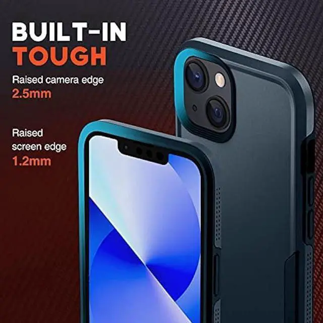 Alt view image 4 of 4 - NTG Military Shockproof iPhone 14 Case, iPhone 13 Case [2 Layer Structure Protection] [Military Grade Anti-Drop] Hard Slim iPhone 14/13 Phone Case,Shockproof Protective Phone Case for iPhone 14/13