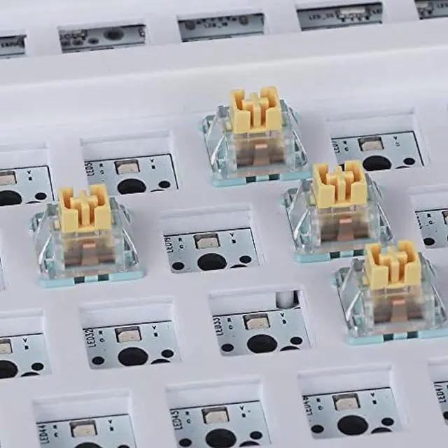 Alt view image 4 of 4 - EPOMAKER Sea Salt Silent Mechanical Keyboard Switches Set, Pre-Lubed Linear Switch with LED Slot, 35 Pieces for Customizing Keyboards