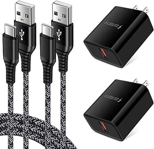 Main image of Adaptive Fast Charger Android Charger with 3ft USB Type C Cable Fast Charging for Samsung Galaxy A14 A13 5G A53 A52 A32 A12 A04S A03S S23 S22 S21 FE S20+ A11 A21 A10E Note 20 Ultra, Moto G Pure/Stylus