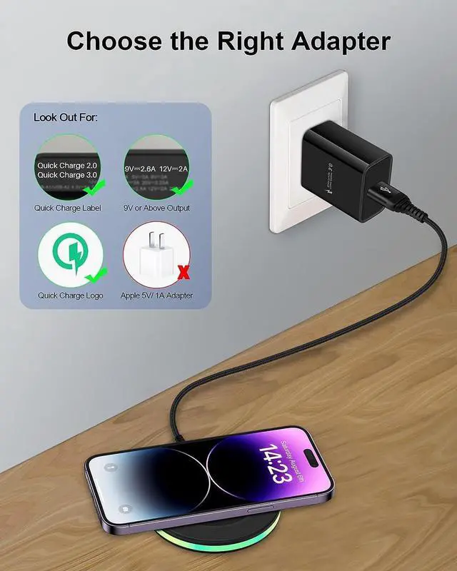 Alt view image 3 of 4 - 2Pack 15w Phone Wireless Charging Pad for Google Pixel 8 8 Pro 7 pro 7a 7 6 pro, QI Wireless Charger Station Cargador Inalambrico for Android Samsung Galaxy S24 S23 + S22 Ultra Apple iPhone 15 14 13