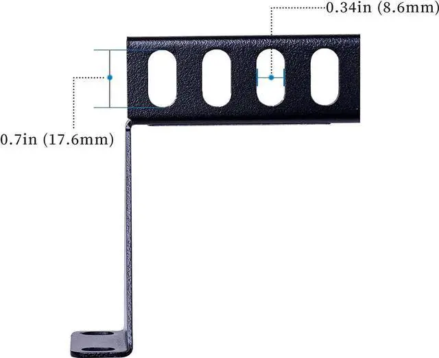 Alt view image 4 of 4 - 1U 19 Inch Server Rack Mount Cable Management Bracket Cross Bar