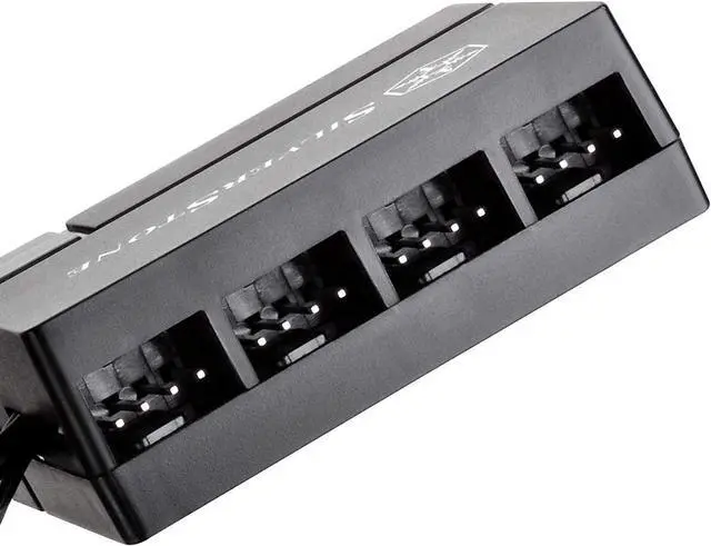 Alt view image 2 of 4 - SilverStone Technology Silverstone 8-Port PWM Fan Hub/Splitter for 4-Pin & 3-Pin Fans* in Black SST-CPF04-USA (Newest Version)