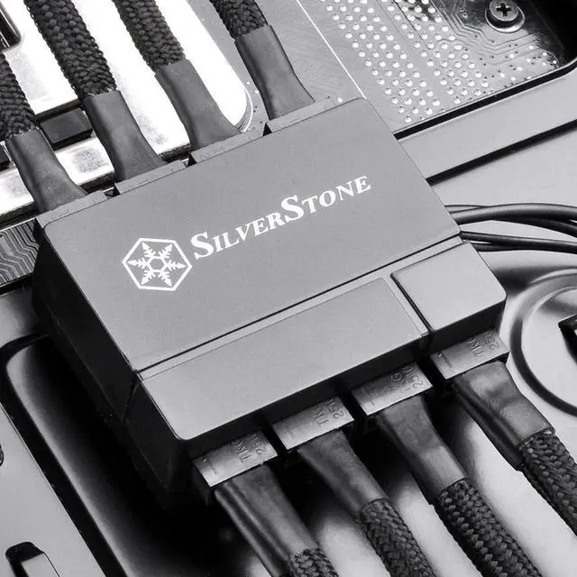 Alt view image 3 of 4 - SilverStone Technology Silverstone 8-Port PWM Fan Hub/Splitter for 4-Pin & 3-Pin Fans* in Black SST-CPF04-USA (Newest Version)
