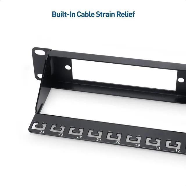 Alt view image 2 of 4 - Cable Matters Rackmount 1U 19 Blank Fiber Patch Panel with LGX Adapter Slots in Black