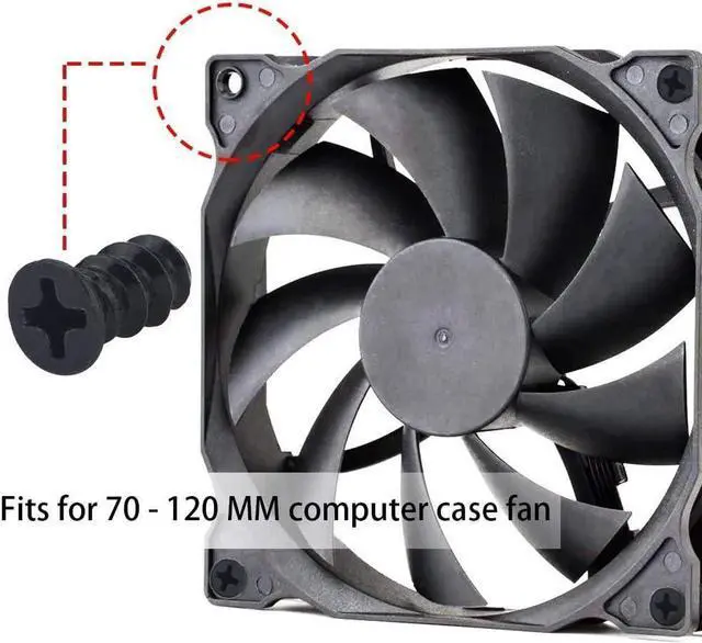 Alt view image 6 of 6 - Black Computer Case Fan Screws (50 Pack)