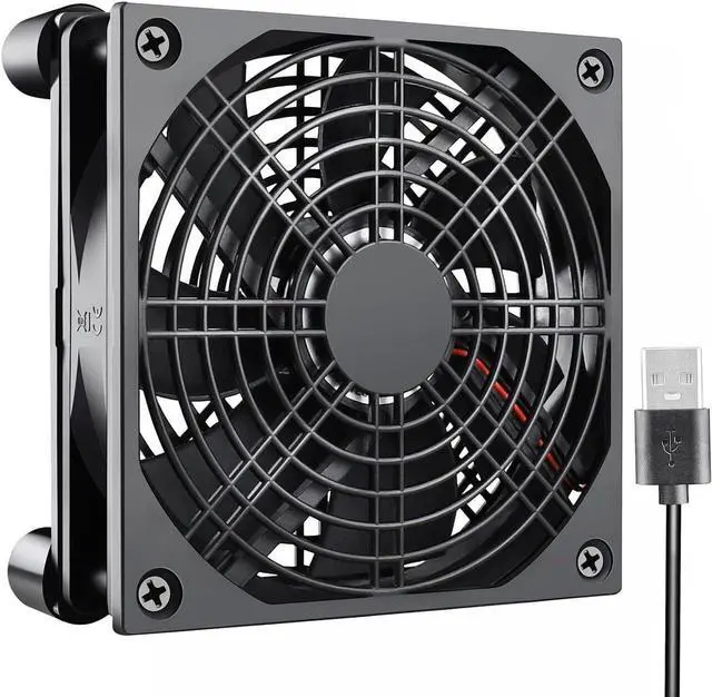 Main image of 120mm 5V Quiet USB Powered Computer Cooling Fan with Multi-Speed Controller for Router Modem Xbox TV Box DVR Playstation Receiver and Other Electronics Cooler
