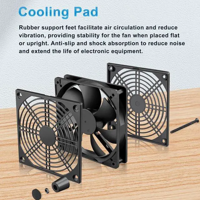 Alt view image 4 of 6 - 120mm 5V Quiet USB Powered Computer Cooling Fan with Multi-Speed Controller for Router Modem Xbox TV Box DVR Playstation Receiver and Other Electronics Cooler