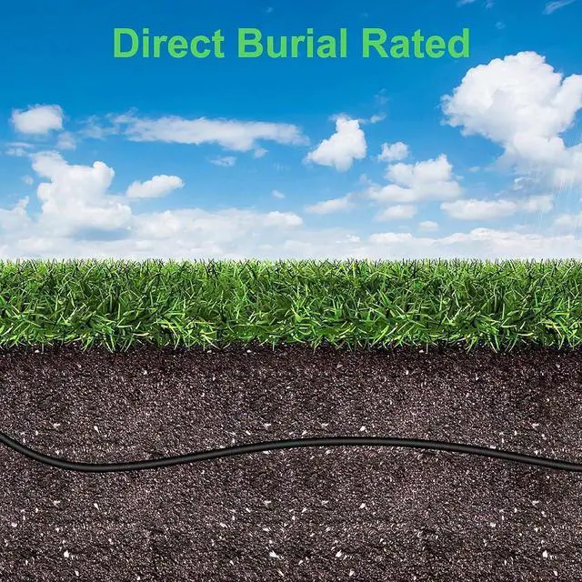 Alt view image 3 of 6 - 30FT Cat6 Outdoor Ethernet Cable, In-Ground, Heavy Duty Direct Burial, 24AWG CCA Patch Cord for Laptops, PCs, Routers, Printers, Surveillance Camera, POE, UTP Cat 6 Internet Cable with 25 Cable Ties