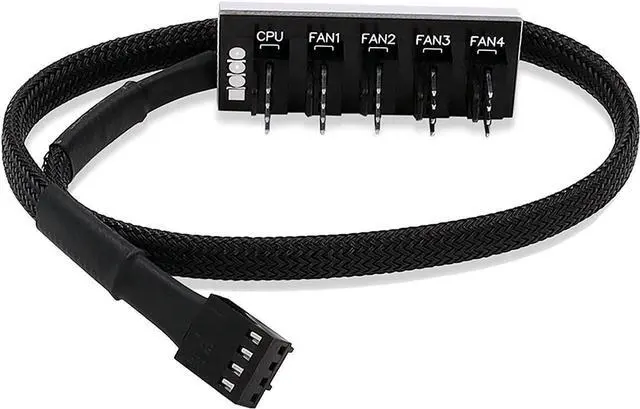 Alt view image 6 of 6 - 4-Pin PWM PC Fan Hub Power Supply Cable 1 to 5 Way Splitter PC Motherboard Case Fan Power Extension Cable Cord for ATX Computer Case 4-Pin and 3-Pin Cooling Fans