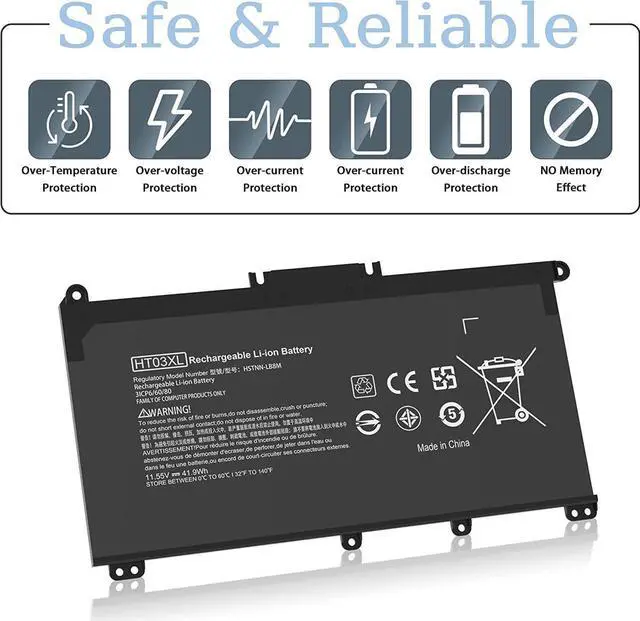 Alt view image 2 of 6 - HT03XL Battery for HP Laptop Battery L11119-855 HP Battery for HP Pavilion 15-DA 15-DB 15-DW 15-CS 15-DY 17-by 17-CA 14-CE 14-CF 14-DF 14-DQ 14-DK Series 15-CS0053CL 15-DA0014DX HSTNN-UB7J HT03041XL