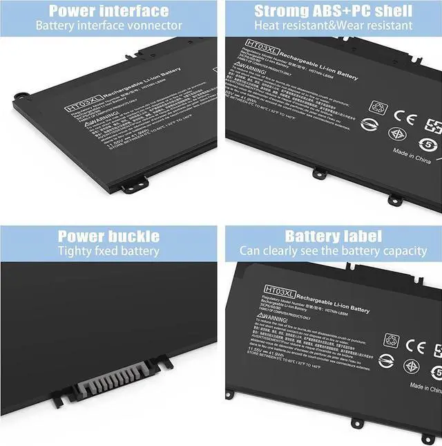 Alt view image 5 of 6 - HT03XL Battery for HP Laptop Battery L11119-855 HP Battery for HP Pavilion 15-DA 15-DB 15-DW 15-CS 15-DY 17-by 17-CA 14-CE 14-CF 14-DF 14-DQ 14-DK Series 15-CS0053CL 15-DA0014DX HSTNN-UB7J HT03041XL