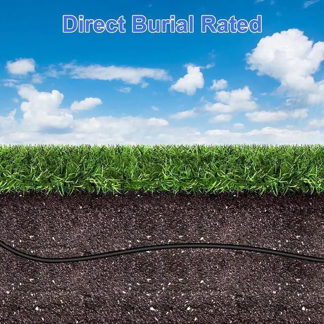 Alt view image 6 of 6 - 300FT Cat6 Outdoor Ethernet Cable, In-Ground, Heavy Duty Direct Burial, 24AWG CCA Patch Cord, POE, UTP, Waterproof, LLDPE UV Resistant, Network, Internet, LAN, Cat 6 Cable 300 Feet with 25 Cable Ties