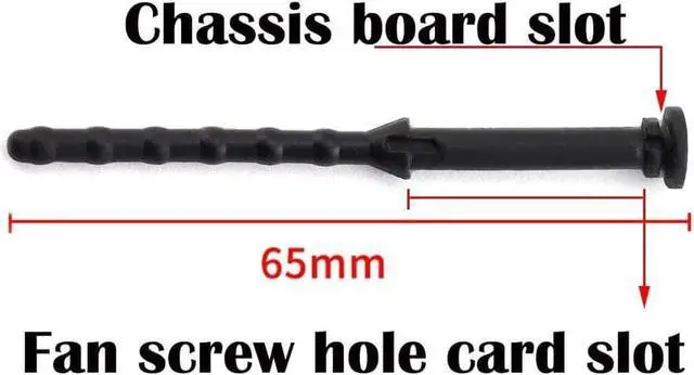 Alt view image 2 of 6 - 16PCS Black Rubber PC CPU/Case Fan Mounting Screws Vibration Reducing Anti Noise Screws Fan Rivet XDX-7145