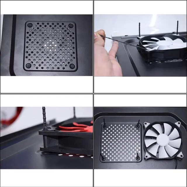 Alt view image 5 of 6 - 16PCS Black Rubber PC CPU/Case Fan Mounting Screws Vibration Reducing Anti Noise Screws Fan Rivet XDX-7145