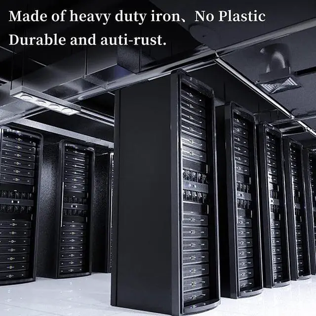 Alt view image 4 of 6 - 1U Blank Panel Rack Mount Spacer Filler Panel 19" Black Rack Blanking Blind Panel for Server Network Rack Enclosure Or Cabinet-5pcs (1U-5PCs)