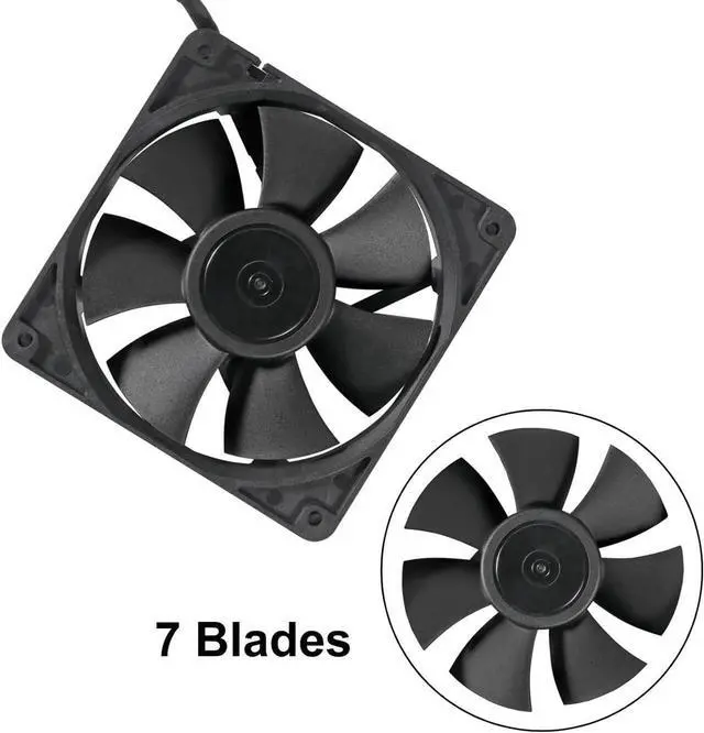 Alt view image 4 of 6 - 1PACK EC 120mm x 25mm Dual Ball Bearings 120mm x 120mm x 25mm DIY Cooling Ventilation Exhaust Fan 110V 115V 120V 220V 240V AC Axial Case Muffin Fan