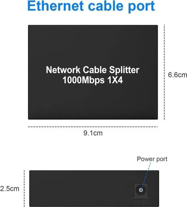 Alt view image 6 of 7 - RJ45 Ethernet Splitter High Speed 1 to 4 Out, 1000Mbps Internet Switch for Cat 5/5e/6/7/8, LAN Network Splitter Ethernet Hub 4 Port Gigabit Support 4 Devices Share The Internet at The Same Time