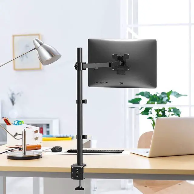 Alt view image 7 of 7 - WALI Monitor Arm Mount for Desk, Single Extra Tall Computer Desk Mount, Monitor Bracket Mount Stand Single, up to 32 inch, 22 lbs (M001XL), Black