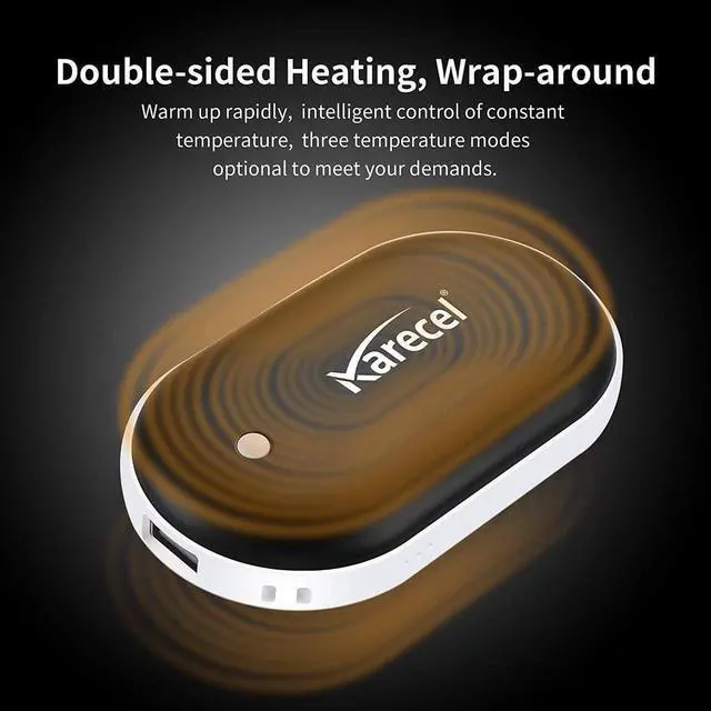 Alt view image 4 of 7 - Rechargeable Hand Warmers, Electric Hand Warmer 5200mAh Powerbank Reusable Handwarmers, Portable USB Hand Warmer Heater Battery Pocket Warmer, Best Gifts for Men and Women in Cold Winter