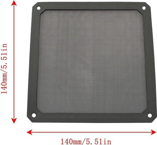 Alt view image 6 of 6 - 4pcs 140mm PC Fan Dust Filter Magnetic Frame Computer Fan Grills Dust Mesh PC Cooler Filter Screen Dustproof Case Covers 14cm x 14cm, Black