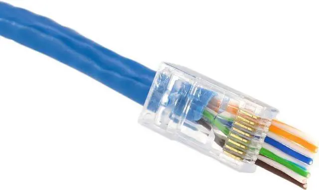 Alt view image 5 of 6 - RJ45 Cat6 Pass Through Connectors End Pass Through 8P8C UTP Ethernet Network Plug(100Pack)