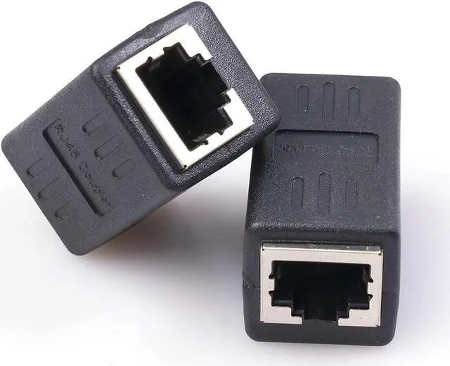 Alt view image 3 of 5 - Ethernet Extender RJ45 Couplers Network Cable Coupler Internet Female to Female Connector Inline Coupler for Cat5/ Cat5e/ Cat6/ Cat7 Ethernet Extension Cable (5 Pack Black)