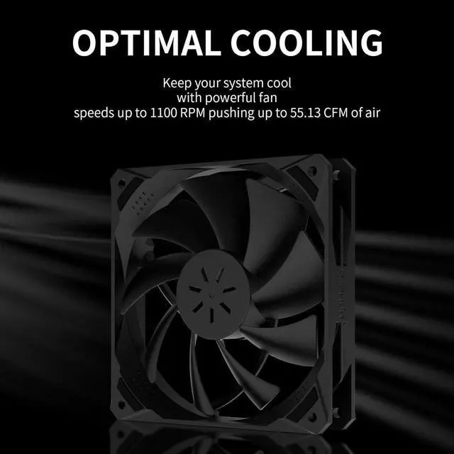 Alt view image 2 of 7 - uphere 120mm Case Fan Long Life Cooling Case Fan for Computer Cases Cooling,3-Pack,NK12BK3-3