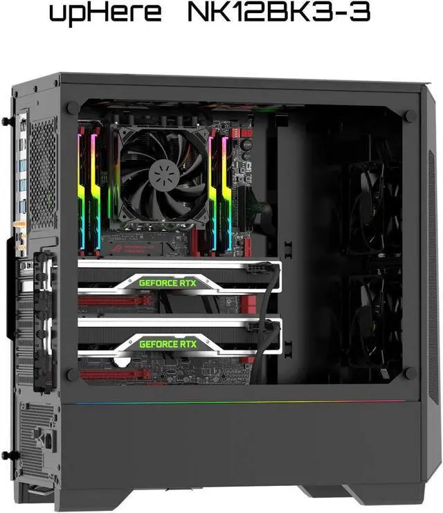 Alt view image 7 of 7 - uphere 120mm Case Fan Long Life Cooling Case Fan for Computer Cases Cooling,3-Pack,NK12BK3-3