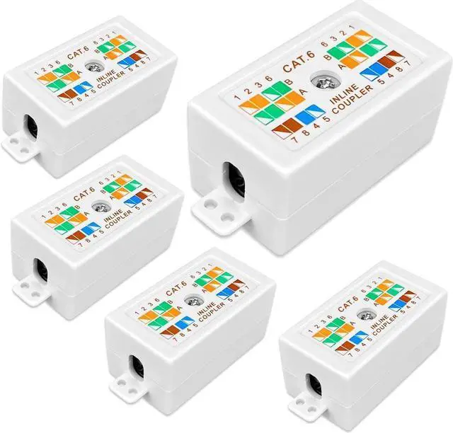 Alt view image 3 of 5 - Cat 6 Junction Box 5 Pack Cat5e Splice connector Unshielded, Punch Down Type