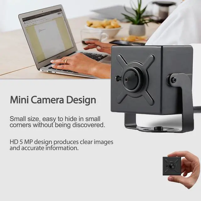 Alt view image 3 of 7 - HD 5MP POE Mini IP Camera, 3.7mm Lens Viewing Small Mini Indoor Security Camera P2P Remote View CCTV Camera,H.265/H.264 Motion Detection (I706-2-P-HS)