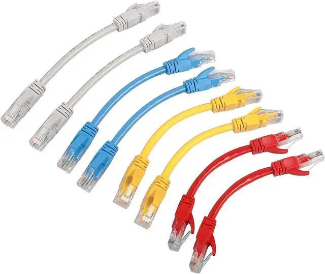 Main image of RIIEYOCA Short Cat6 Ethernet Patch Cable 0.5ft,High Speed Internet Network Cable LAN Patch Cables with Rj45 Connectors for Router, Modem,Switch, Server(Mixed Color 8 Pack)15cm