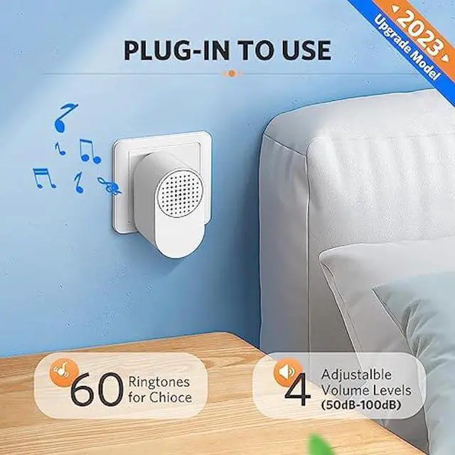 Alt view image 6 of 6 - Driveway Alarms Wireless Outside Weatherproof - Motion Sensor Alarms System Motion Detector Plug-in Receiver Loud Chimes Security Alert Monitor System 500FT Long R