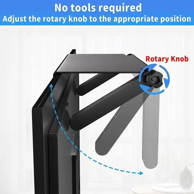 Alt view image 2 of 6 - 13-Inch Wide Platform Adjustable TV Top Shelf, Screen Top Shelf Mount, Monitor Top of TV Shelf Mounting Bracket for Streaming Devices, Cable Box, Router and Home Decor TV Top Storage Bracket-1 Pack