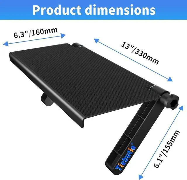 Alt view image 5 of 6 - 13-Inch Wide Platform Adjustable TV Top Shelf, Screen Top Shelf Mount, Monitor Top of TV Shelf Mounting Bracket for Streaming Devices, Cable Box, Router and Home Decor TV Top Storage Bracket-1 Pack